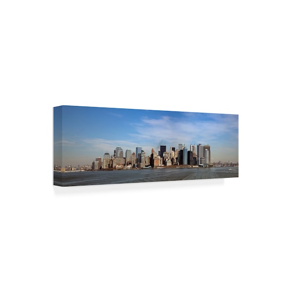 Monte Nagler 'Lower Manhattan Panorama New York Color Pan' Canvas Art,6x19